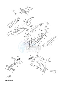 YP125RA (ABS) X-MAX 250 X-MAX 250 (1YS6 1YS6 1YS6) drawing STAND & FOOTREST