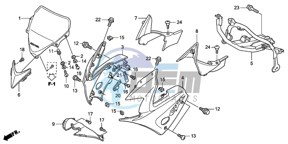 UPPER COWL (CBR125R/RS/RW5/RW6/RW8)