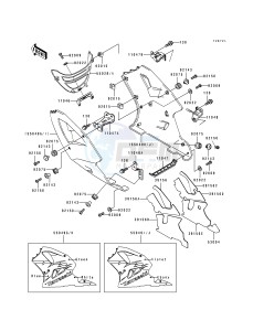 ZX 750 L [NINJA ZX-7] (L1-L3) [NINJA ZX-7] drawing COWLING LOWERS-- ZX750-L2- -