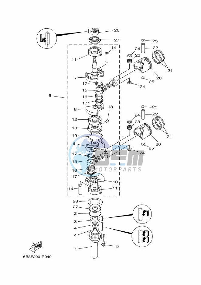 CRANKSHAFT--PISTON