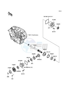 BRUTE FORCE 750 4x4i EPS KVF750GEF EU drawing Front Bevel Gear