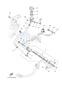 MT09 900 BELGIUM drawing MASTER REAR CYLINDER