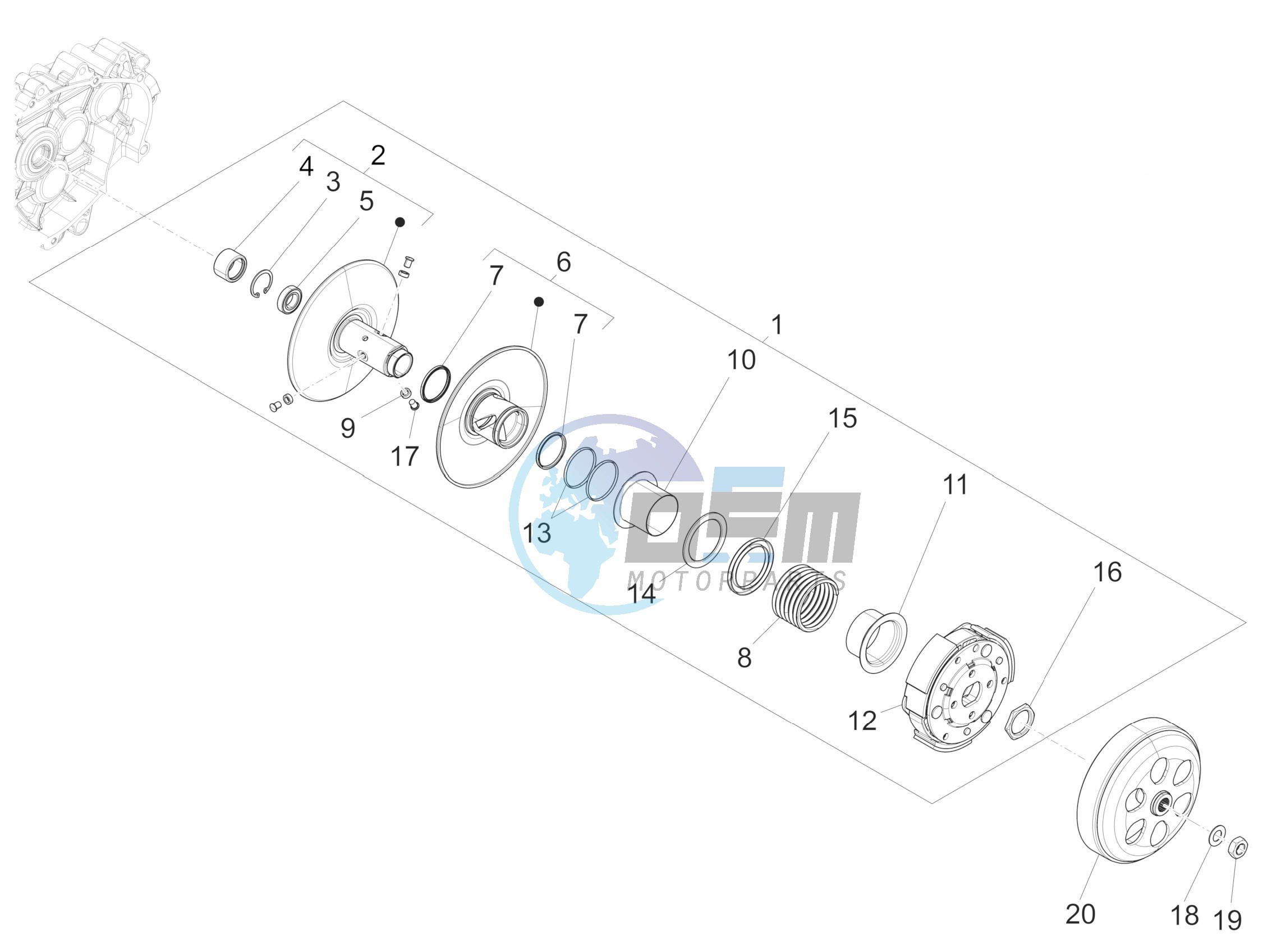 Driven pulley