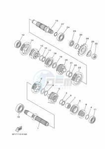 YZ250X (BF1V) drawing TRANSMISSION