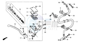 FJS600D 400 SILVER WING drawing FR. BRAKE MASTER CYLINDER (FJS400D/FJS600D)