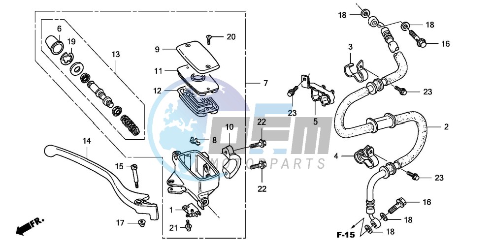 FR. BRAKE MASTER CYLINDER (FJS400D/FJS600D)