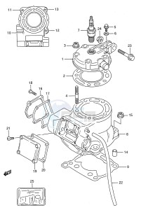 RM125 (E28) drawing CYLINDER (MODEL K)