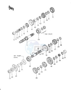 KZ 750 H [LTD] (H1) [LTD] drawing TRANSMISSION -- 80 H1- -