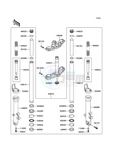 Z750S ZR750-K1H FR GB XX (EU ME A(FRICA) drawing Front Fork