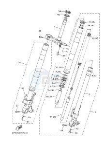 XP500 TMAX T-MAX 530 (2PW1) drawing FRONT FORK