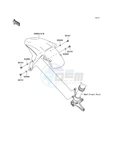 NINJA ZX-10R ZX1000E9F FR GB XX (EU ME A(FRICA) drawing Front Fender(s)