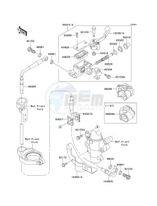 KX 85 A [KX85 MONSTER ENERGY] (A6F - A9FA) A6F drawing FRONT MASTER CYLINDER