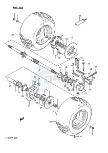 LT250R (E28) drawing REAR WHEEL (MODEL H J K L M N)