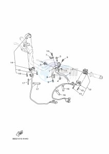 XSR700 MTM690 (BEF1) drawing HANDLE SWITCH & LEVER