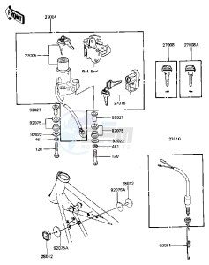 KZ 440 D [LTD BELT] (D2-D5) [LTD BELT] drawing IGNITION SWITCH_LOCKS_REFLECTORS -- 81-83 D2_D3_D4_D5- -