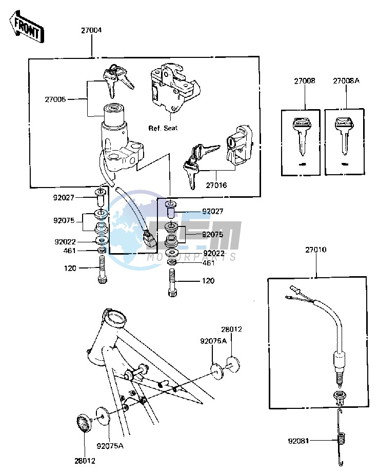 IGNITION SWITCH_LOCKS_REFLECTORS -- 81-83 D2_D3_D4_D5- -