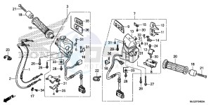 GL1800BF F6B Bagger - GL1800BF UK - (E) drawing HANDLE SWITCH (GL1800B 2GS/ E/ ED/ F/ RU)