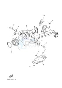 YFM350FWA GRIZZLY 350 4WD (1NSK) drawing REAR ARM