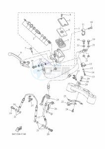 TRACER 7 MTT690 (B4T3) drawing FRONT MASTER CYLINDER