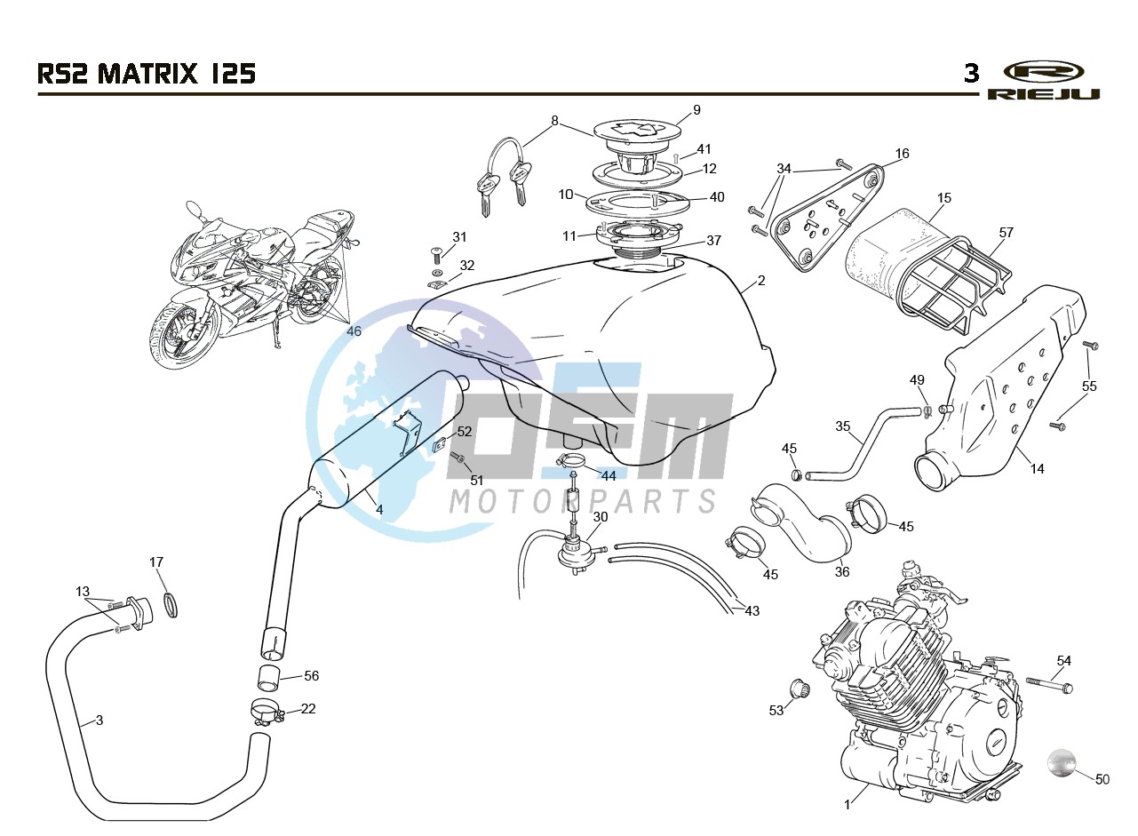 EXHAUST,RADIATOR,TANK, AIRFILTER