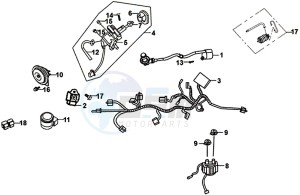 SYMPHONY ST 125I (XB12W2-EU) (E4) (L7-M0) drawing WIRING HARNESS