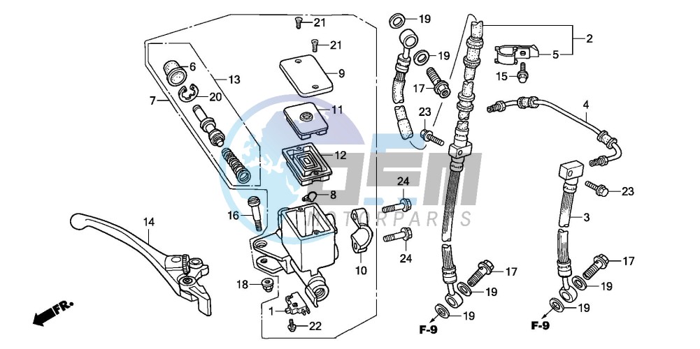 FR. BRAKE MASTER CYLINDER (CB600F2)