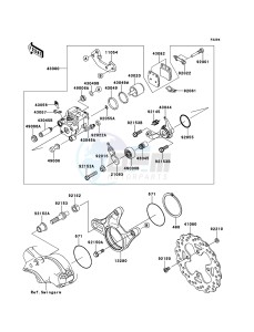 KFX450R KSF450B8F EU drawing Rear Brake