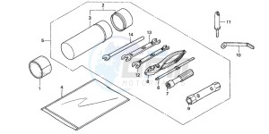 TRX350FM FOURTRAX 350 4X4 drawing TOOLS