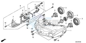 NSA700A9 Europe Direct - (ED / MME) drawing HEADLIGHT