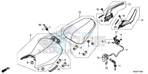 CB500FAD CB500F ABS Continue » UK - (E) drawing SEAT/ REAR GRIP