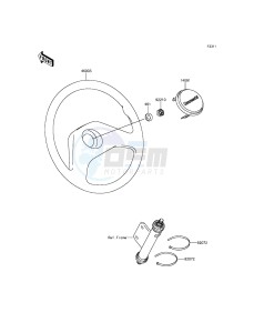 MULE 610 4x4 KAF400AGF EU drawing Steering Wheel