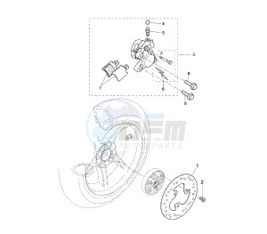 YQ AEROX 50 drawing REAR BRAKE CALIPER