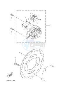 X-MAX125 XMAX 125 EVOLIS 125 (2ABB 2ABB) drawing REAR BRAKE CALIPER