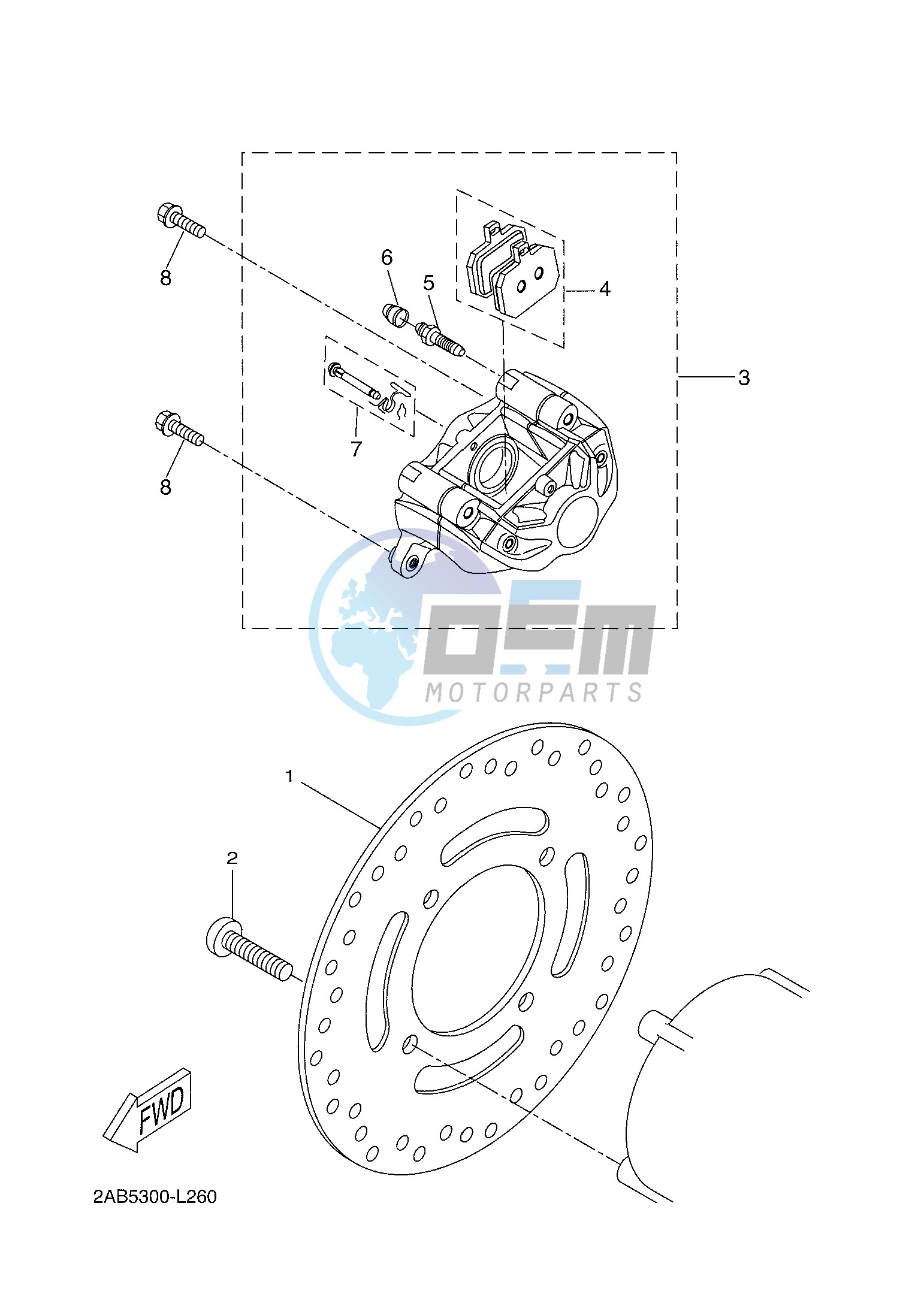 REAR BRAKE CALIPER