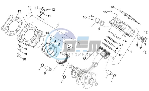 Cylinder with piston