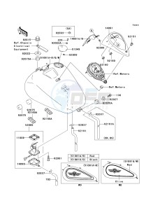 VN 1500 N [VULCAN 1500 CLASSIC FI] (N1-N3) [VULCAN 1500 CLASSIC FI] drawing FUEL TANK -- VN1500-N1_N2- -