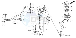 CB600F9 UK - (E / MKH) drawing REAR BRAKE MASTER CYLINDER (CB600F/F3)