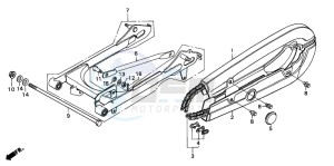 CG125 drawing REAR FORK