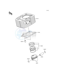 KLX125 KLX125CFF XX (EU ME A(FRICA) drawing Cylinder/Piston(s)