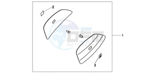 CBF600NA9 Europe Direct - (ED / ABS 25K) drawing 29 LITRE PANNIER COLOUR PANEL SET Y-200P