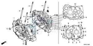 TRX500FE1H Europe Direct - (ED) drawing CRANKCASE