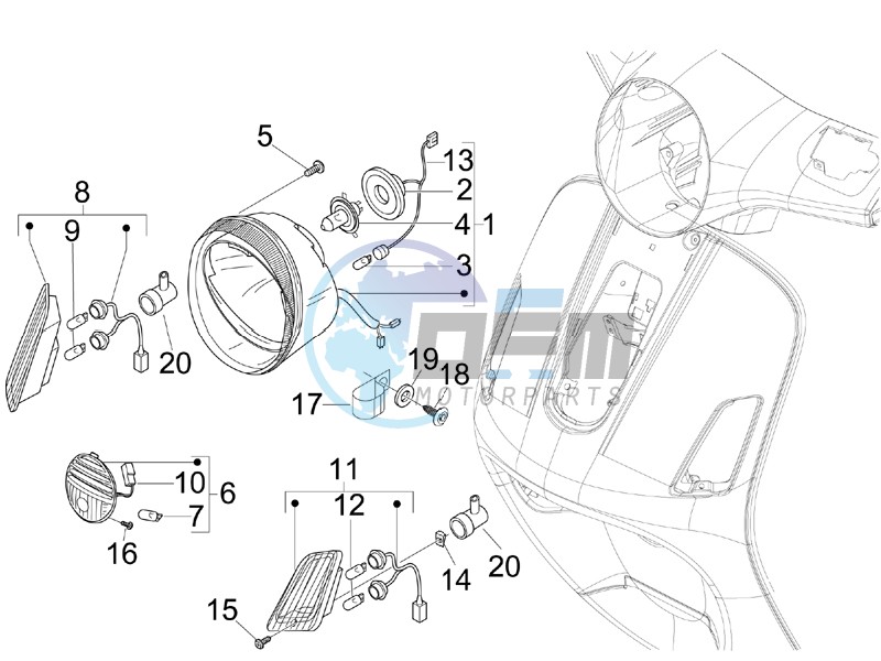 Head lights - Turn signal lamps