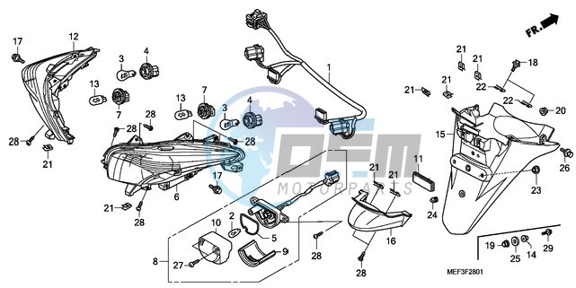 TAILLIGHT/REAR FENDER (FJ S400D9/FJS400A)