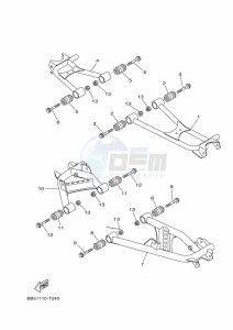 YFM450FWBD KODIAK 450 (B5R1) drawing REAR ARM