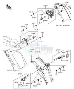 Z1000SX_ABS ZX1000MEF FR GB XX (EU ME A(FRICA) drawing Turn Signals