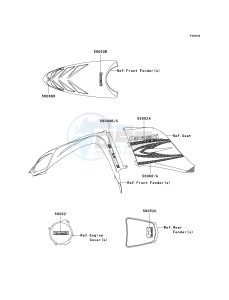 KSV 700 A [KFX 700] (A6F-A9F) A8F drawing DECALS-- A8F- -