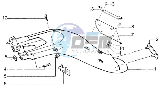 Rear mudguard