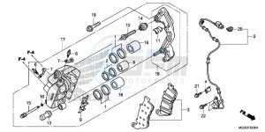 NC700DD INTEGRA E drawing FRONT BRAKE CALIPER