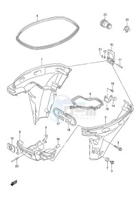 DF 20A drawing Side Cover Tiller Handle w/Power Tilt