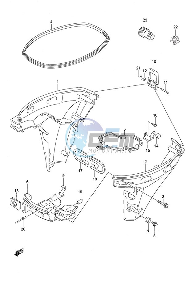 Side Cover Tiller Handle w/Power Tilt